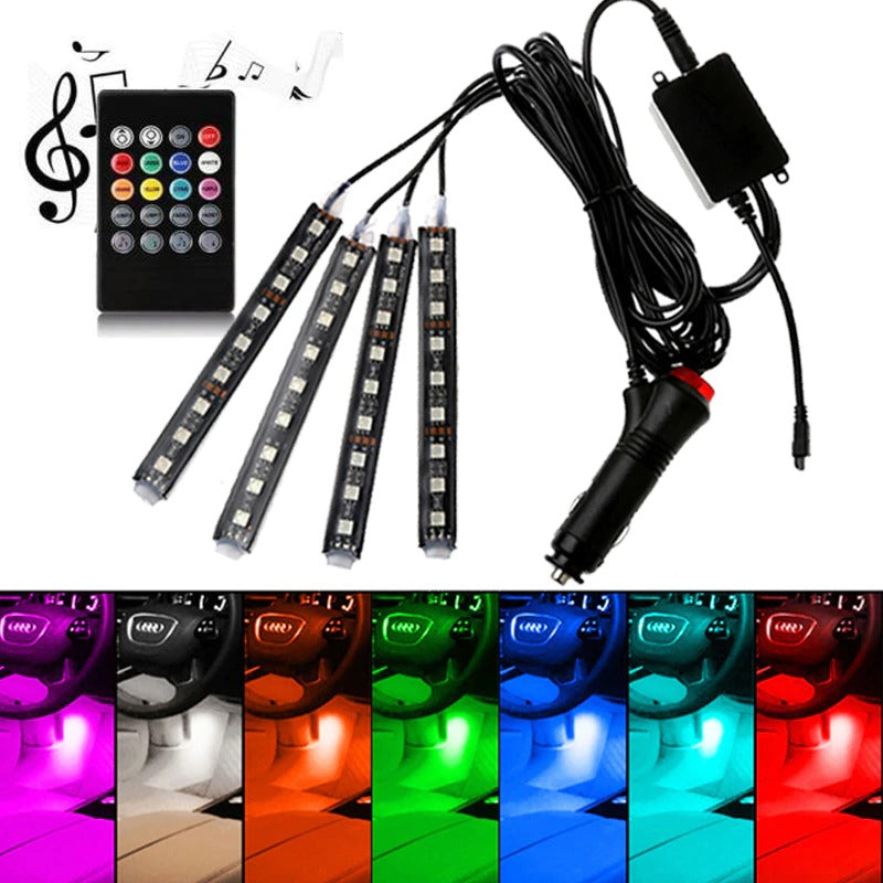 Car LED RGB Strip Light Dash Floor Foot RGB LED Strip