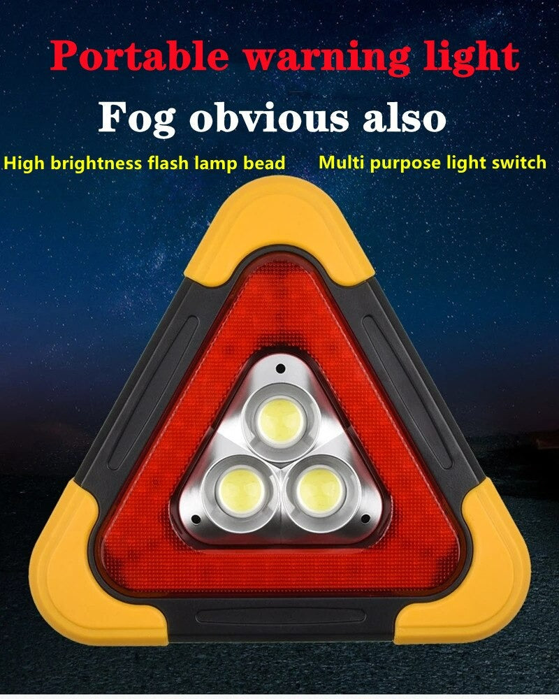Multifunctional cob working lamp. Portable Flood Lamp COB Work Light Triangle Warning Light SOS Searchlight Emergency Warning
