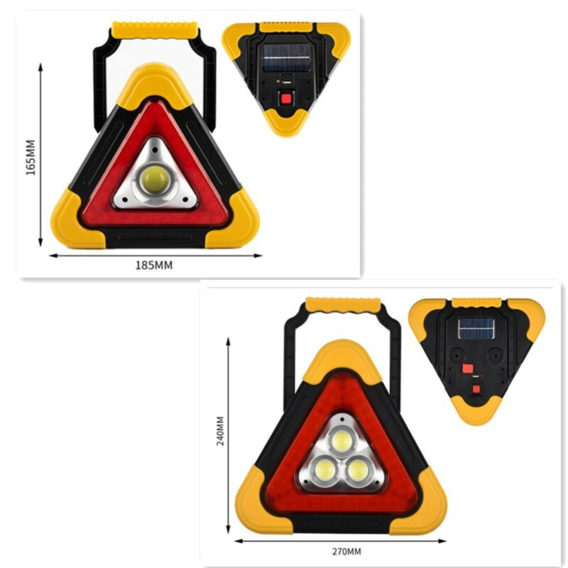 Multifunctional cob working lamp. Portable Flood Lamp COB Work Light Triangle Warning Light SOS Searchlight Emergency Warning