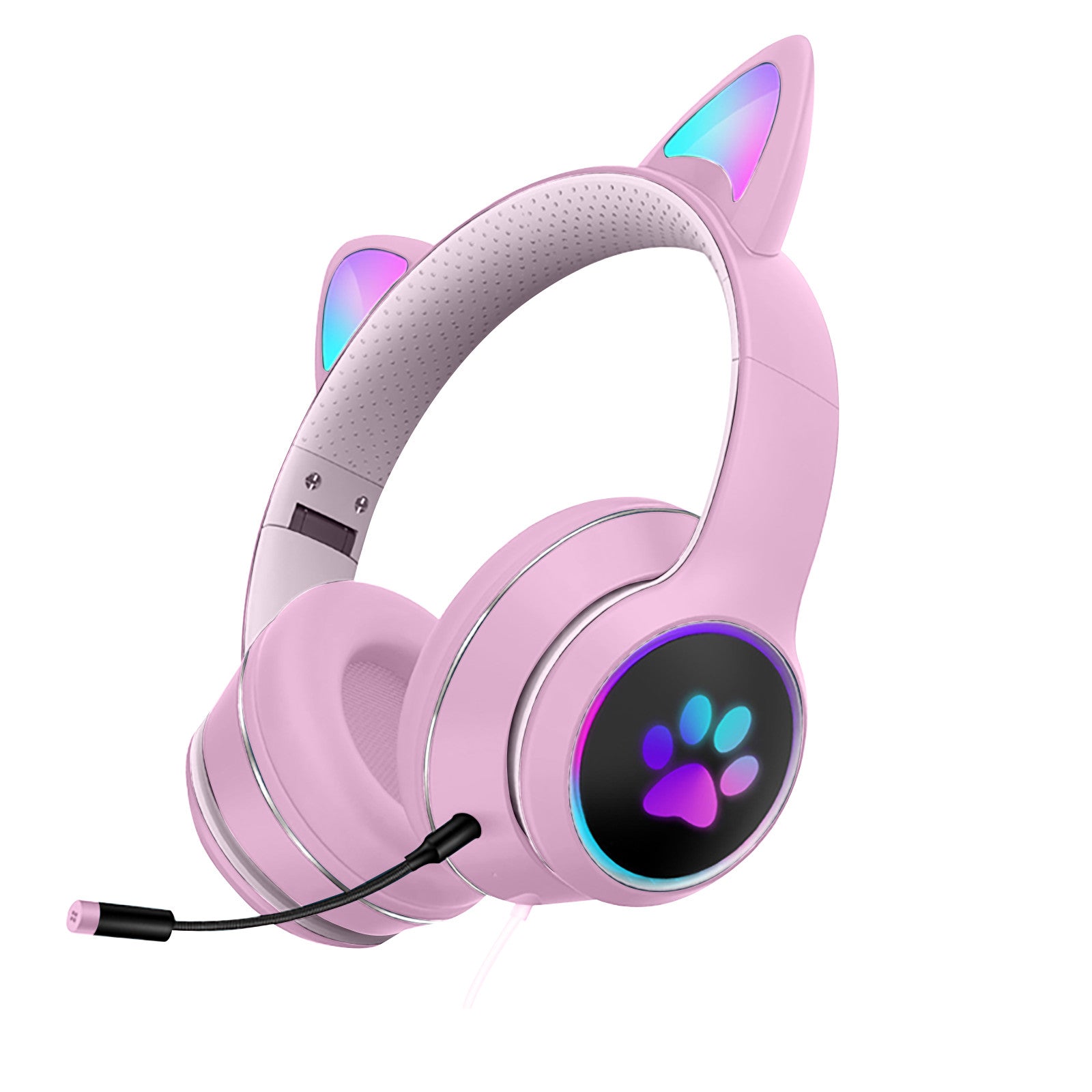 iTEQ Wired Cat Ear Gaming Headset With Microphone Adult Kids Gift for PC PS4 PS5 Nintendo Switch