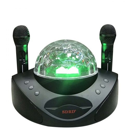 SDRD SD-308 2 in 1 Family KTV Portable Wireless Dual Microphone Bluetooth Speaker