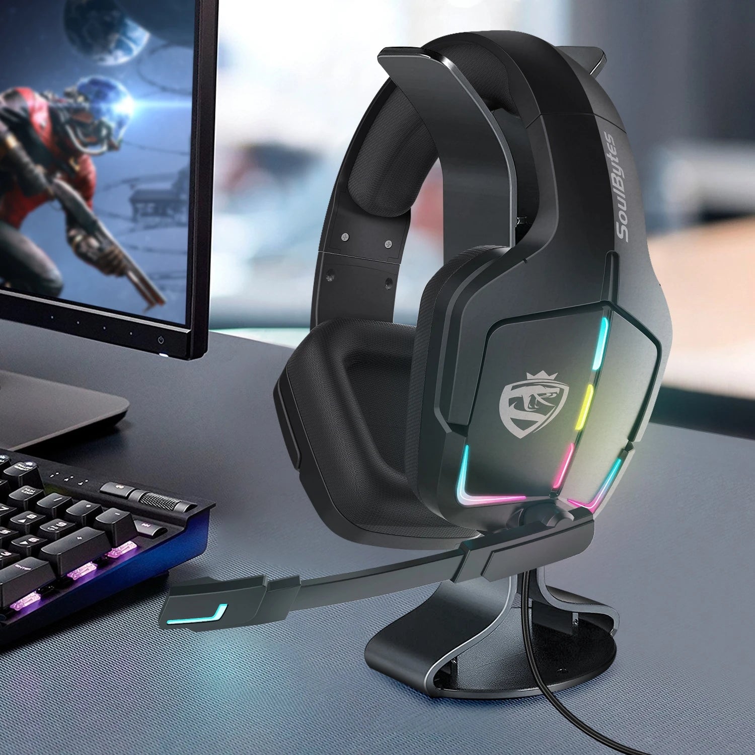 SoulBytes Gaming Noise Canceling Headphones For Ps4 ps5 Xbox PC Nintendo Switch