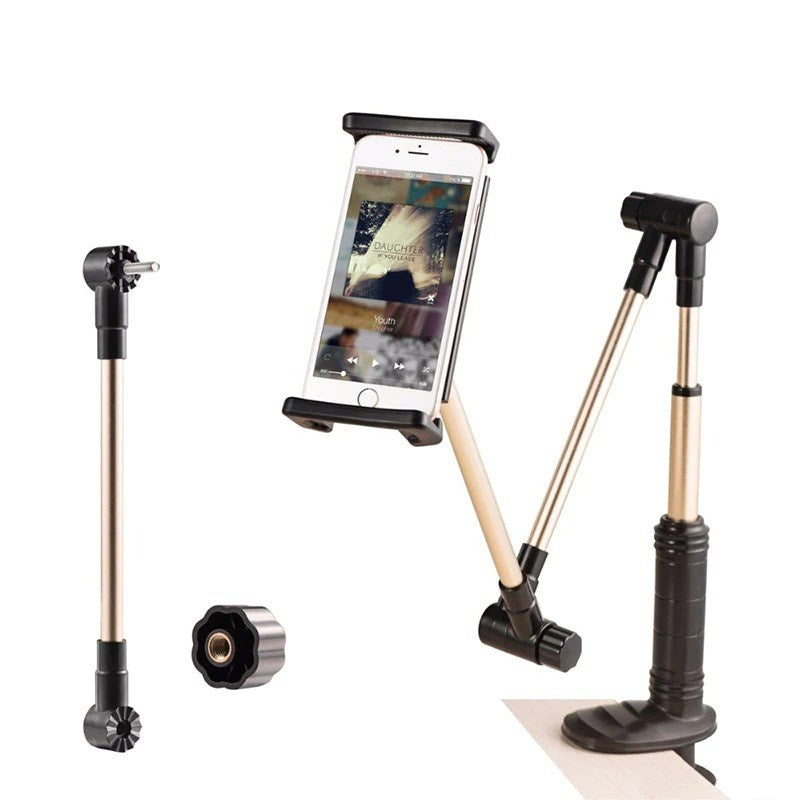 iTEQ Heavy duty Metal Bed & table holder for iphone  ipad  up to 12.9 inch With Soft Tube