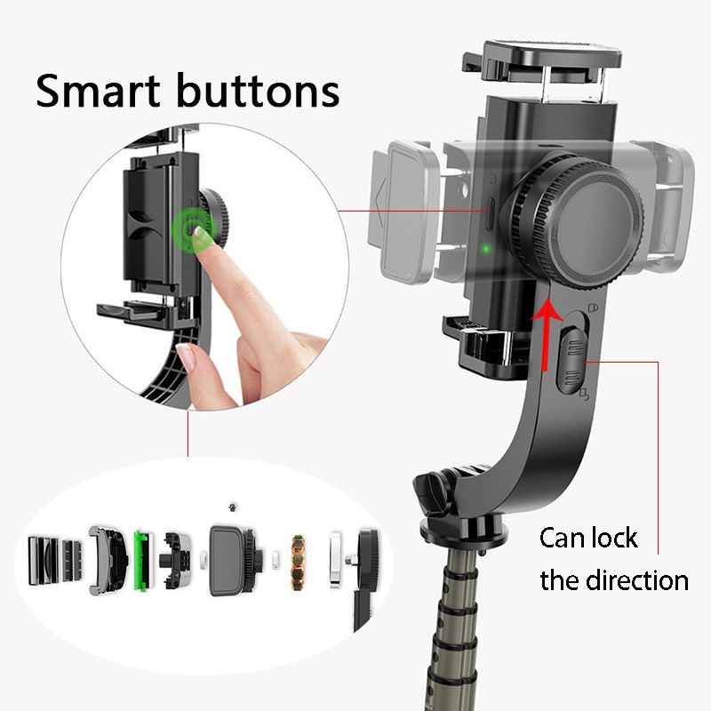iTEQ Gimbal Stabilizer Selfie Stick Handheld & Tripod Mount For Smartphone LIVE