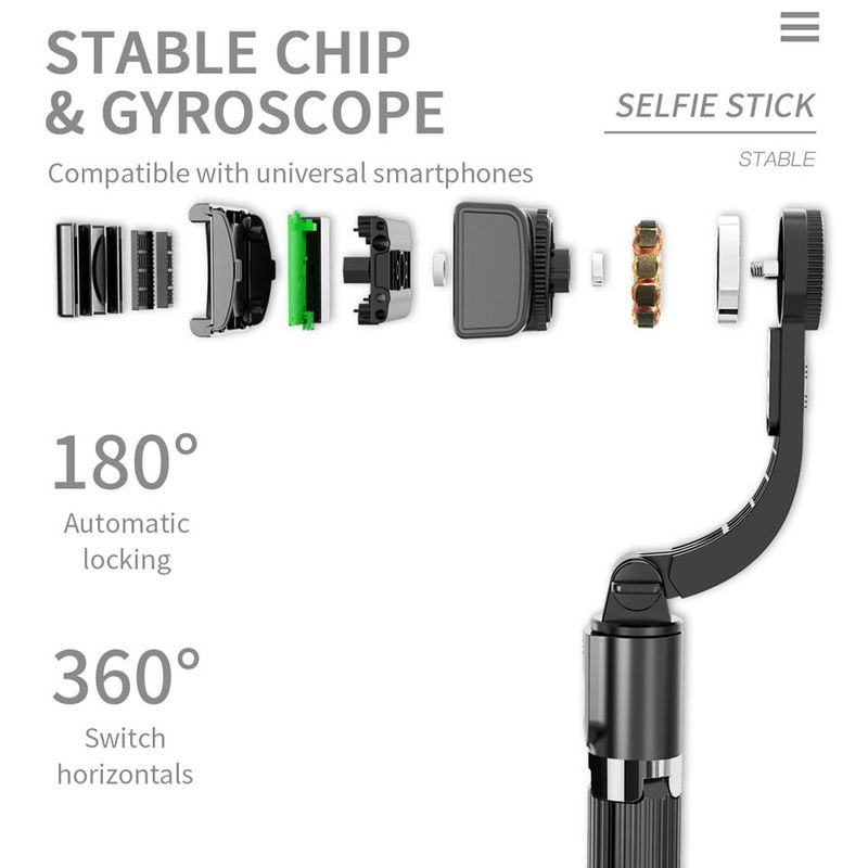iTEQ Gimbal Stabilizer Selfie Stick Handheld & Tripod Mount For Smartphone LIVE