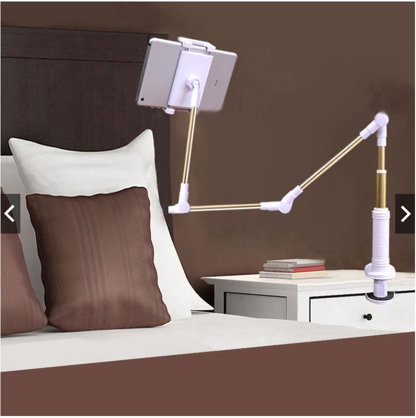 iTEQ Heavy duty Metal Bed & table holder for iphone  ipad  up to 12.9 inch With Soft Tube