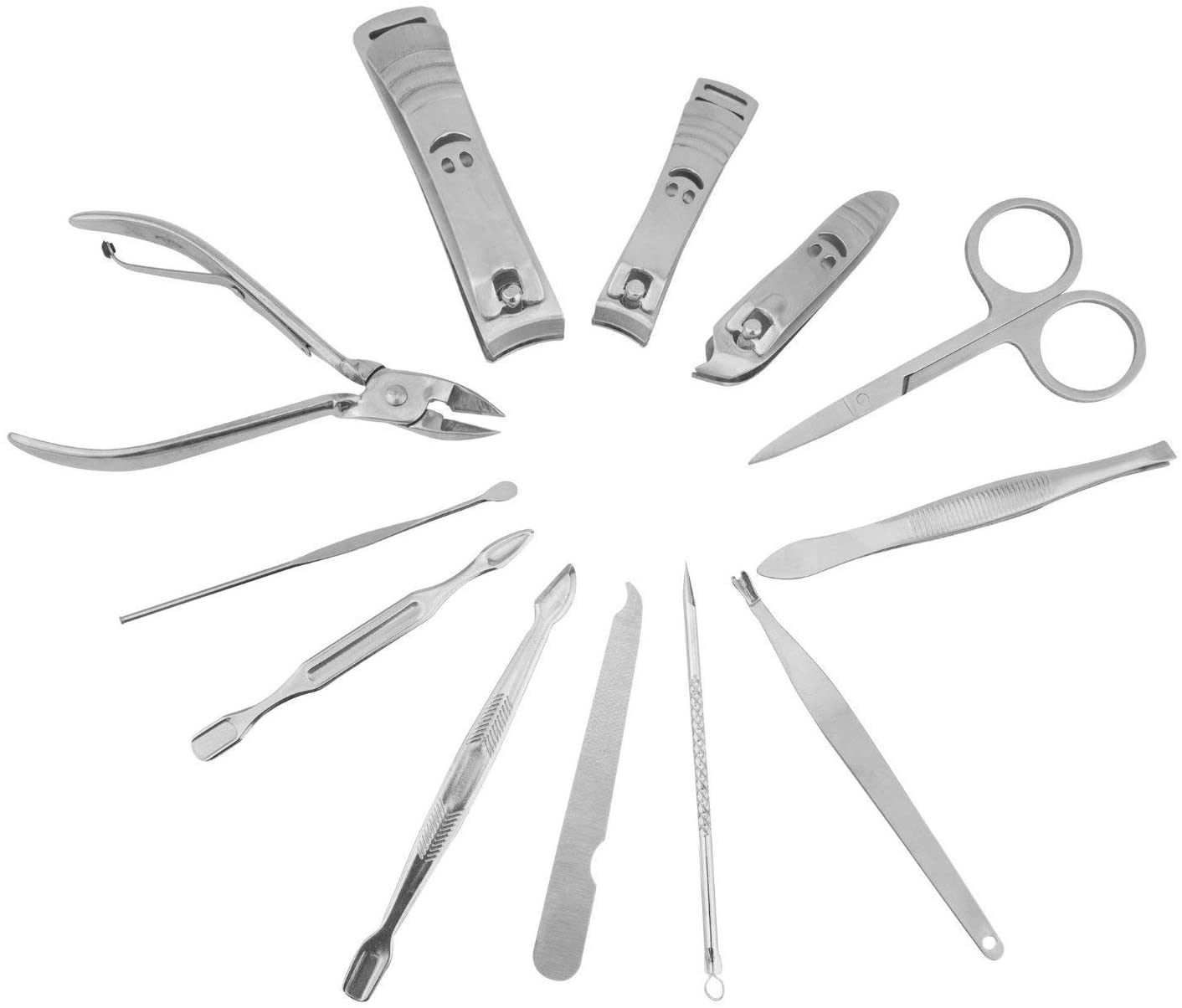 Stainless Nails Clippers Manicure Pedicure Set 12 in 1