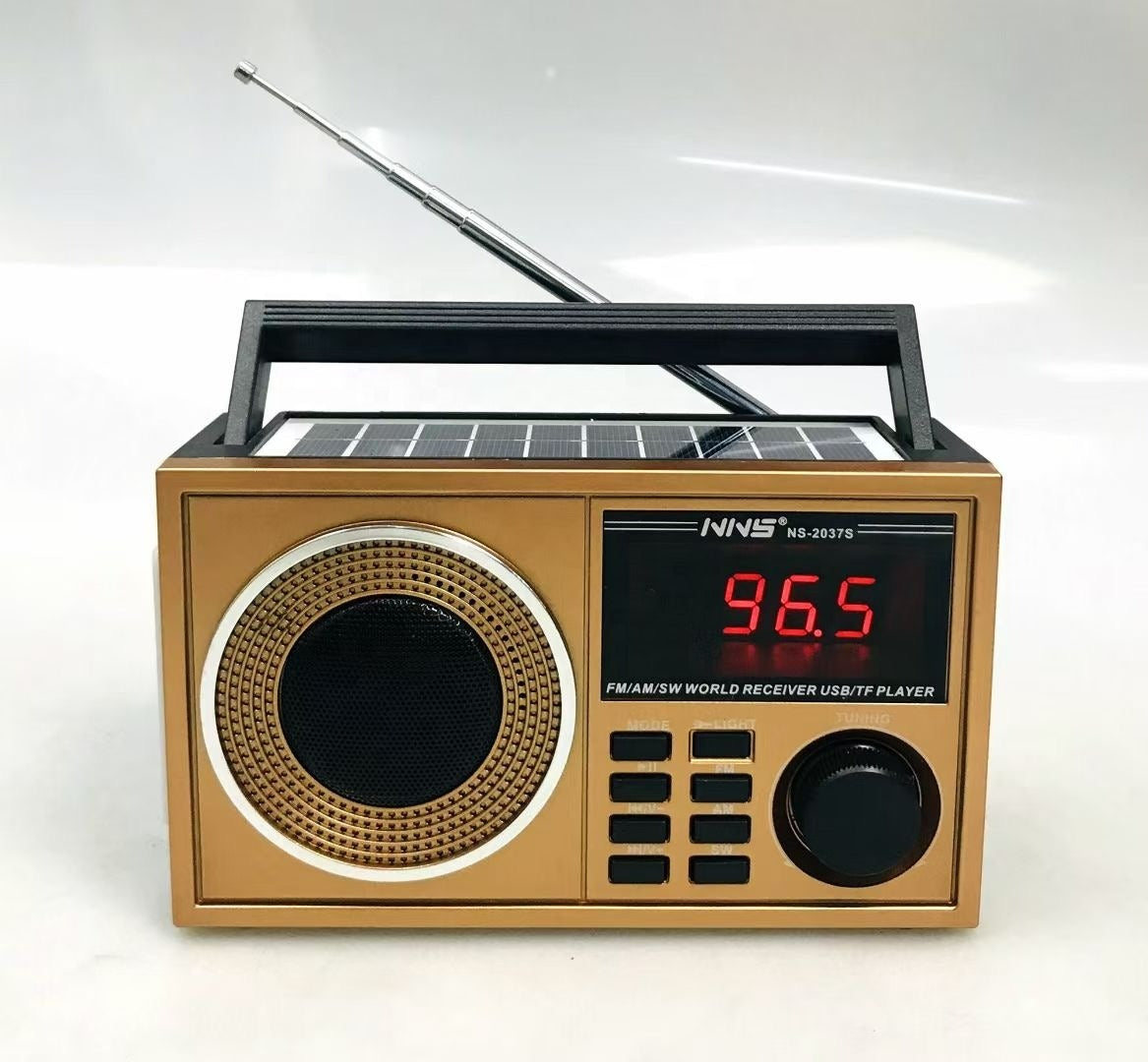 Am Fm Sw Radio Portable Speaker Torch Rechargeable and solar for outdoor indoor