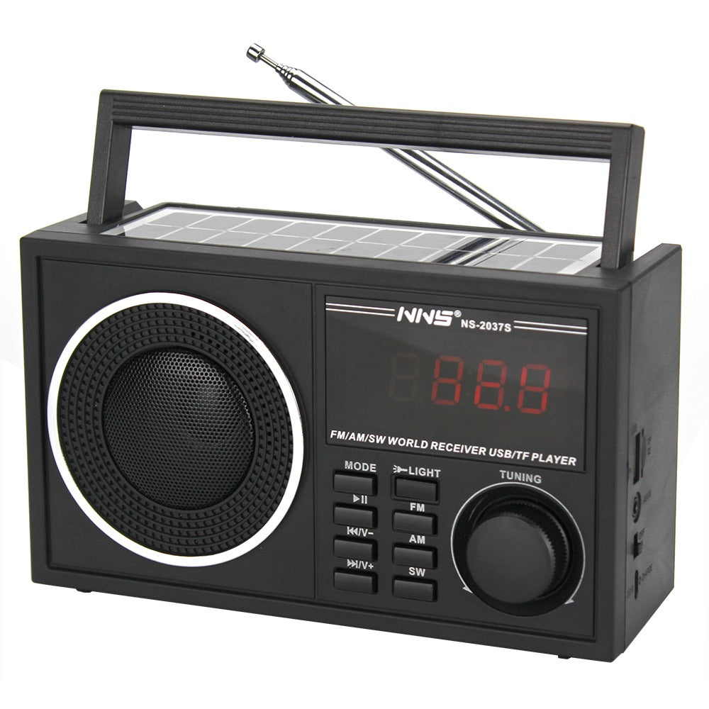 Am Fm Sw Radio Portable Speaker Torch Rechargeable and solar for outdoor indoor