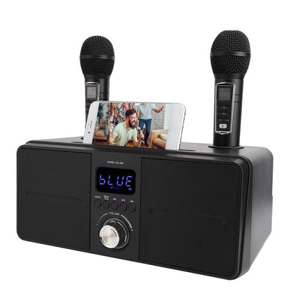 SDRD SD309 Wireless Bluetooth Karaoke 2PCS Microphone Speaker Handheld Mic Portable Singing