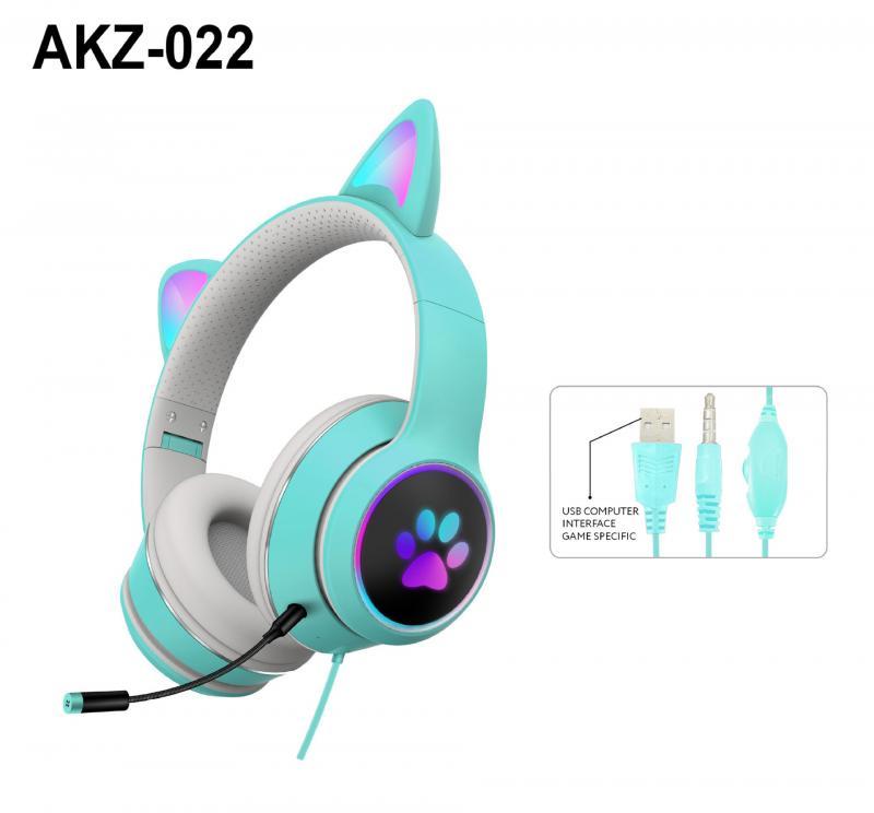 iTEQ Wired Cat Ear Gaming Headset With Microphone Adult Kids Gift for PC PS4 PS5 Nintendo Switch