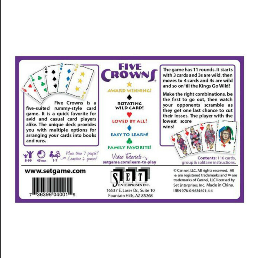 Five Crowns Fun Party Game Card Game