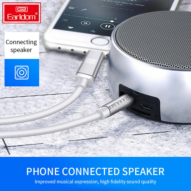 Earldom TYPE- C to 3.5mm Audio Aux Cable 3.5mm Male to USB-C Headphone Car Cable