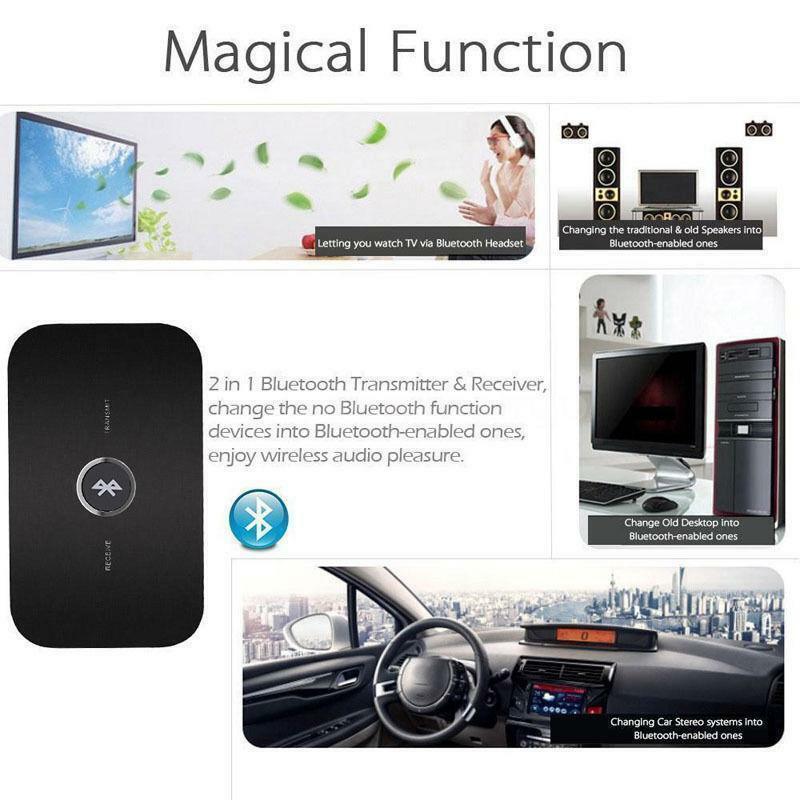 TEQ HIFI Wireless Bluetooth Audio Transmitter Receiver 3.5mm or RCA Music Adapter 2 in1