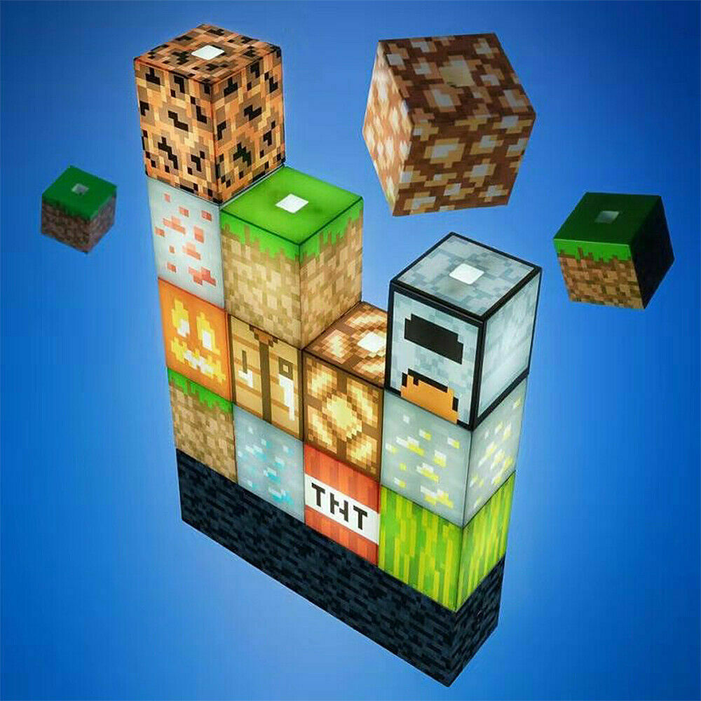 Minecraft Building Block Desk Lamp DIY Lamp Table Lamp Creative Toys For Gift