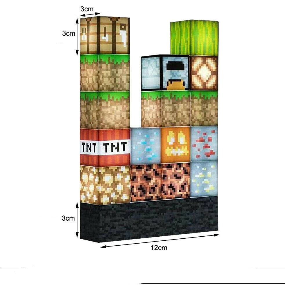 Minecraft Building Block Desk Lamp DIY Lamp Table Lamp Creative Toys For Gift