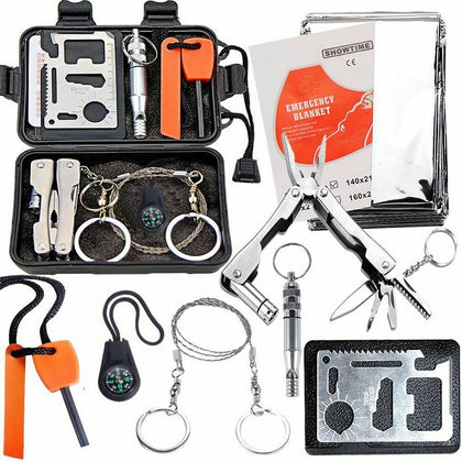 Survival Kit Outdoor Emergency Gear Kit for Camping Hiking Travelling Adventures