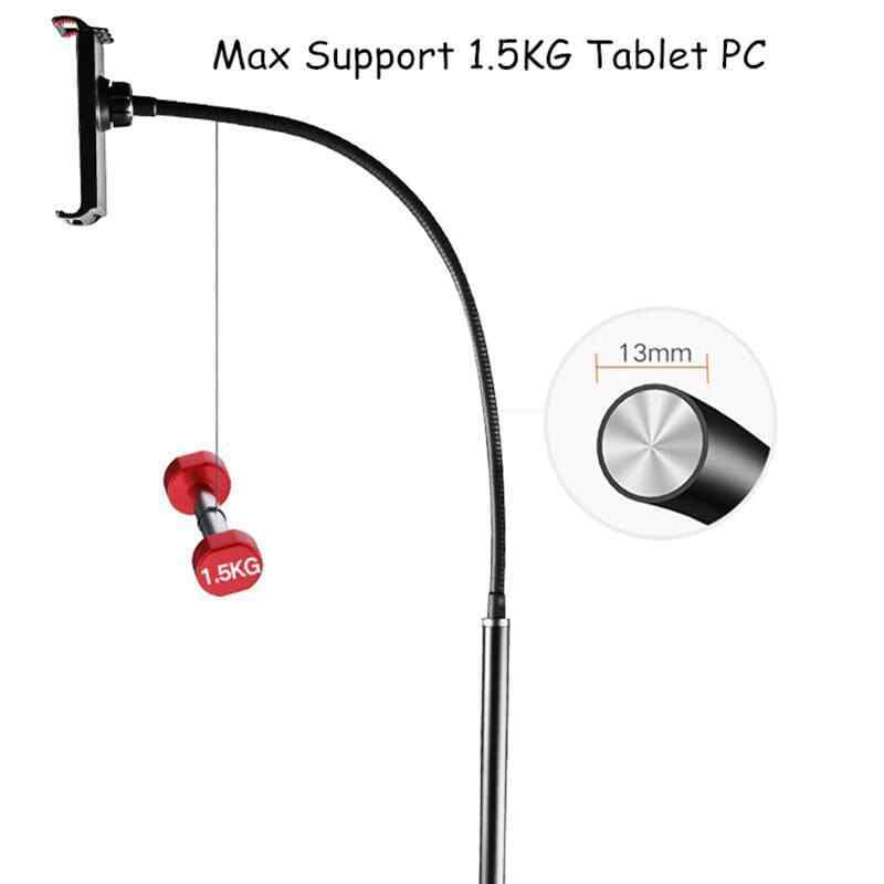 iTEQ Adjustable Iphone iPad Tablet Floor Stand Lazy Mount Holder Arm Bracket up to 9.7 inch ipad
