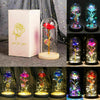 Present LED 24k Goldleaf Rose Bear Flower Glass Lamp Light