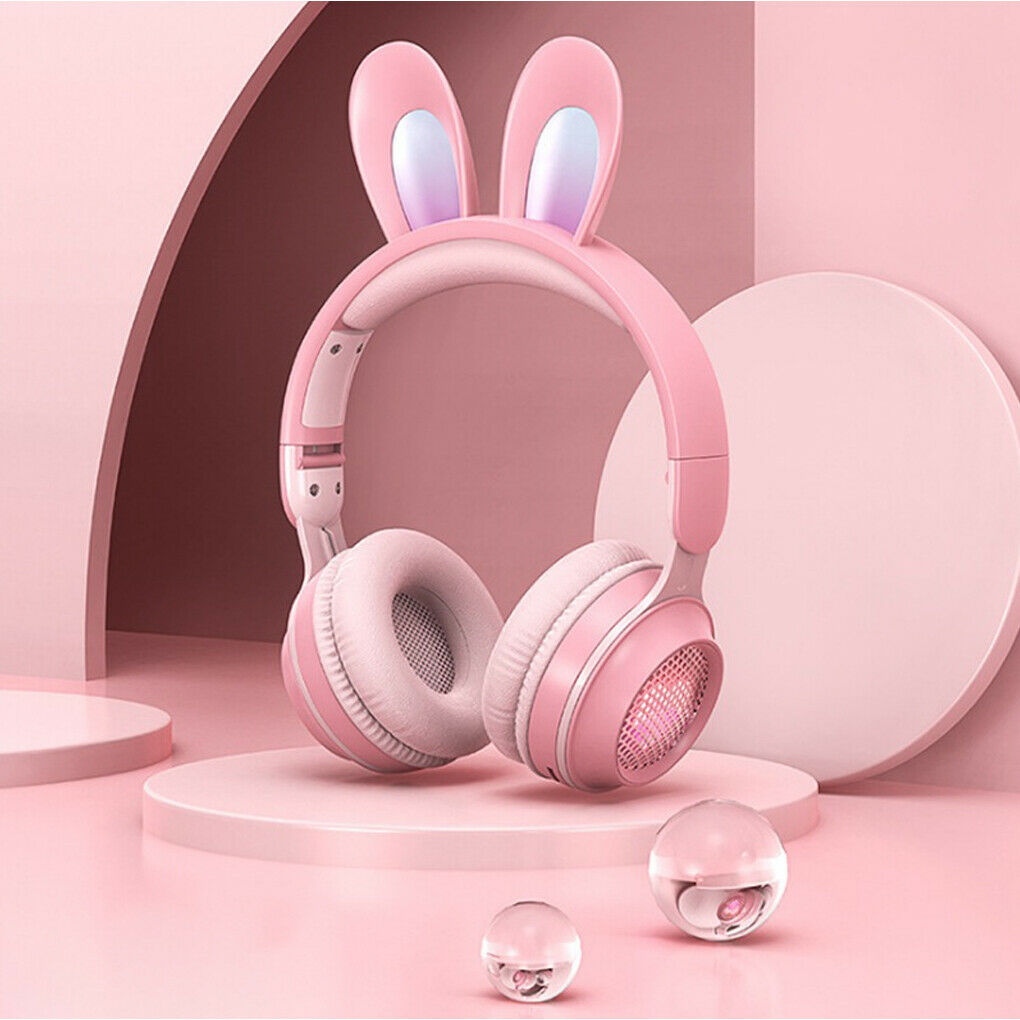 Rabbit Ear Headphones Bluetooth Headset Cute Earphone For Adults Kids