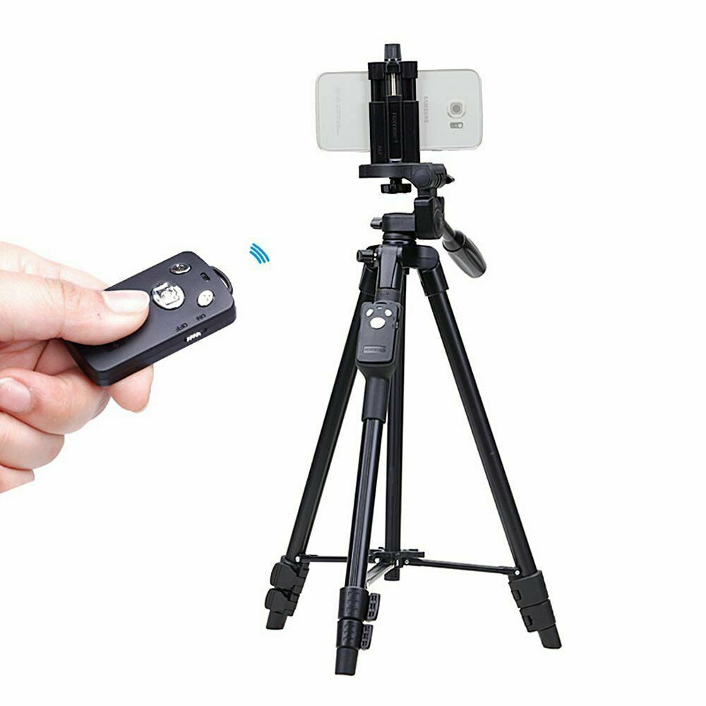 Yunteng VCT 5208 Phone Camera Tripod Bluetooth Shutter Telescoping Legs iphone