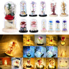 Present LED 24k Goldleaf Rose Bear Flower Glass Lamp Light