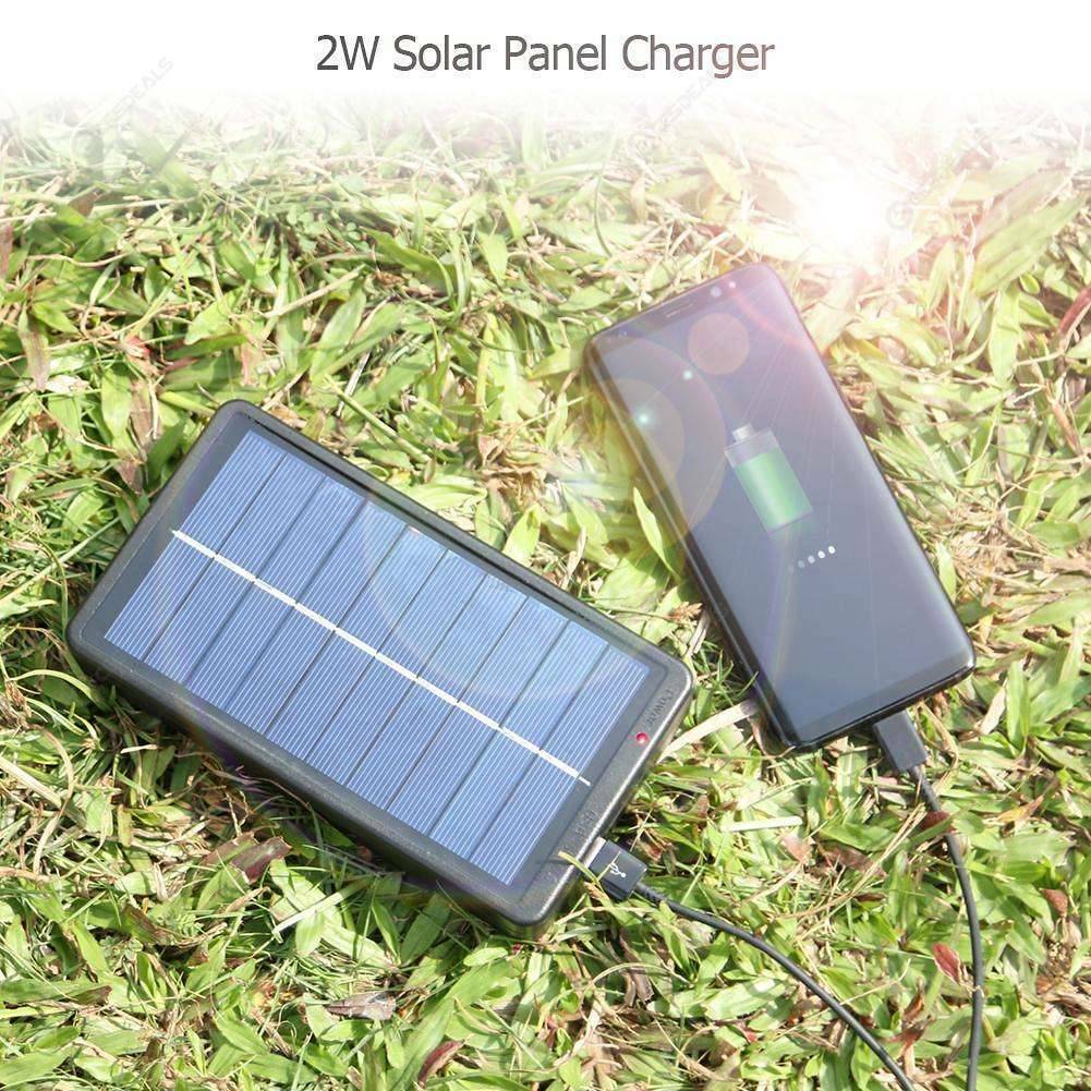 New Portable Solar Charger For 18650 Batteries/Mobile Phones 2W 5V Panel AU