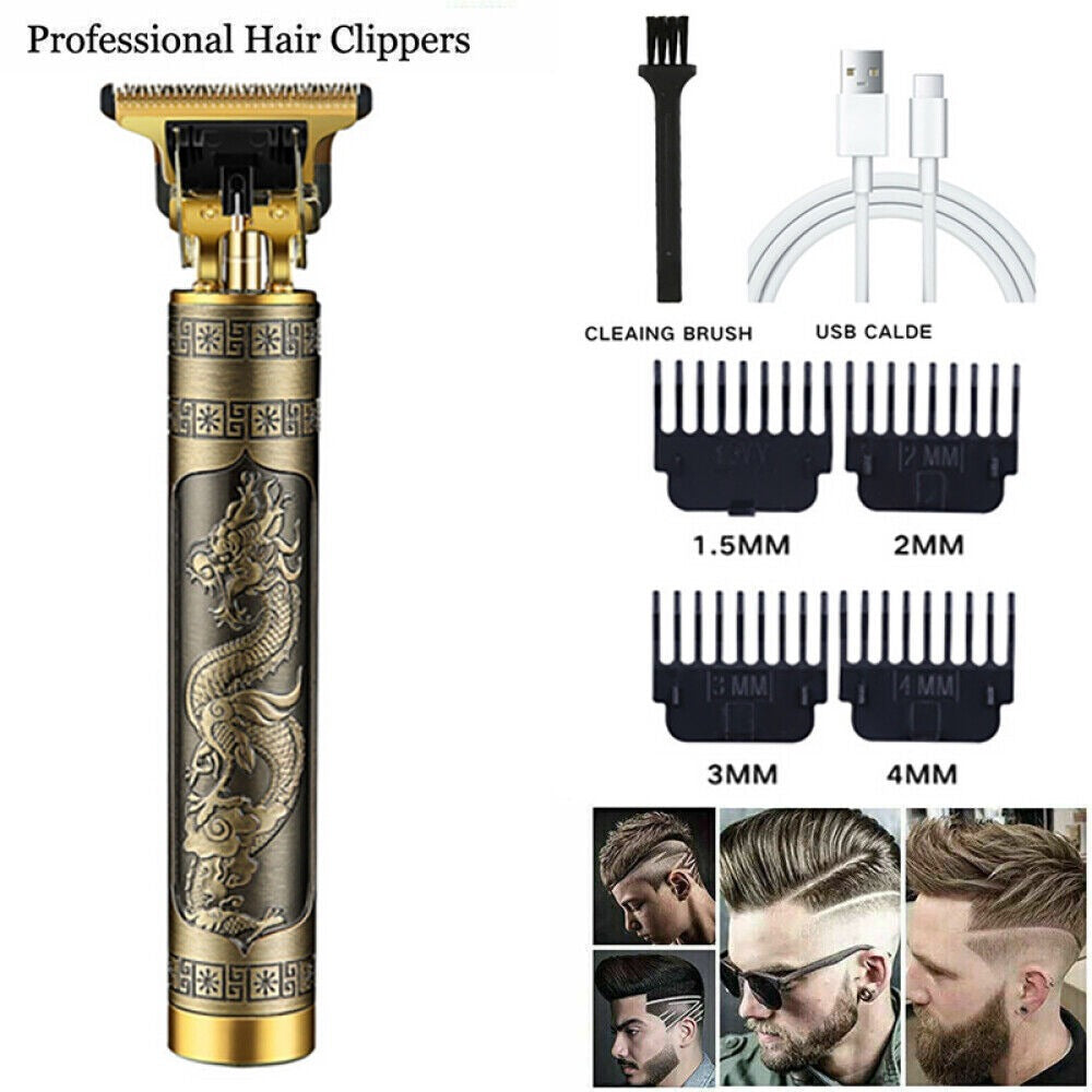 Electric Hair Clipper USB Haircut Kit Suitable- Coper Dragon