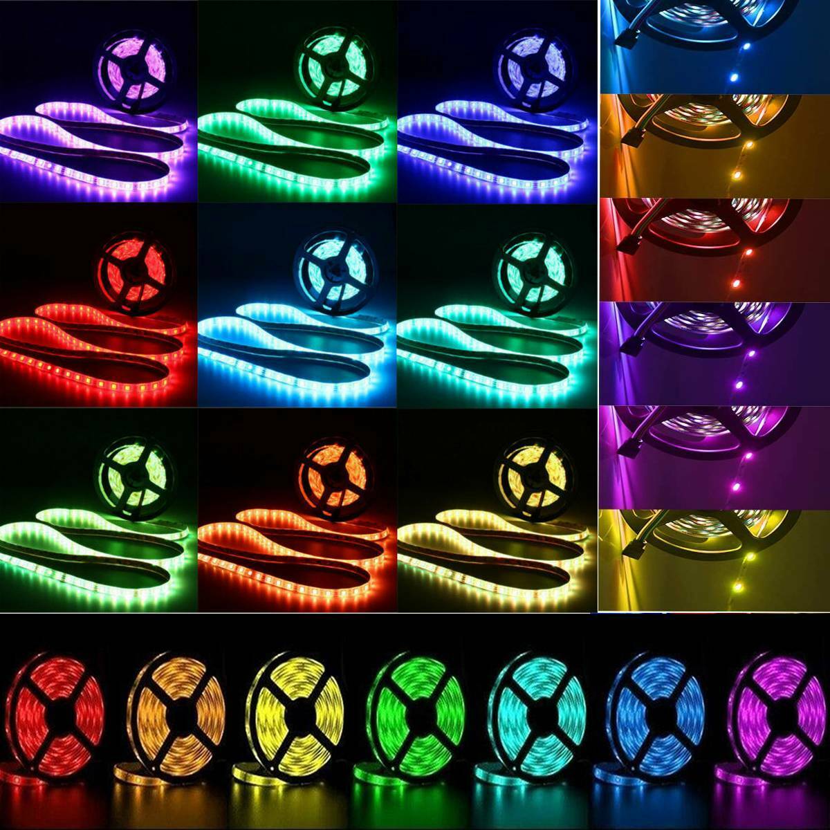 SMD 5050 RGB LED Strip Waterproof 10M 300LED DC 12V LED Light Strips Flexible Neon Tape