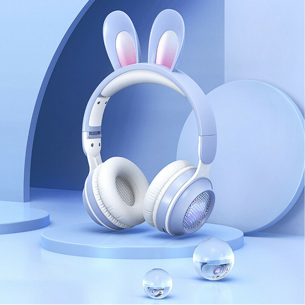 Rabbit Ear Headphones Bluetooth Headset Cute Earphone For Adults Kids