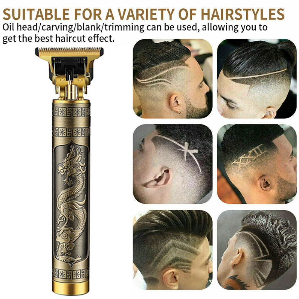 Electric Hair Clipper USB Haircut Kit Suitable- Coper Dragon