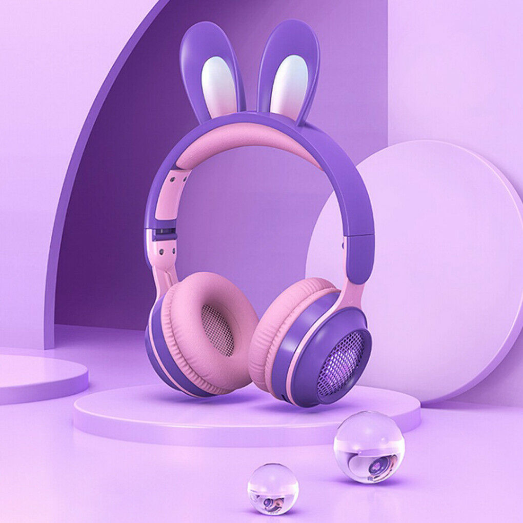 Rabbit Ear Headphones Bluetooth Headset Cute Earphone For Adults Kids