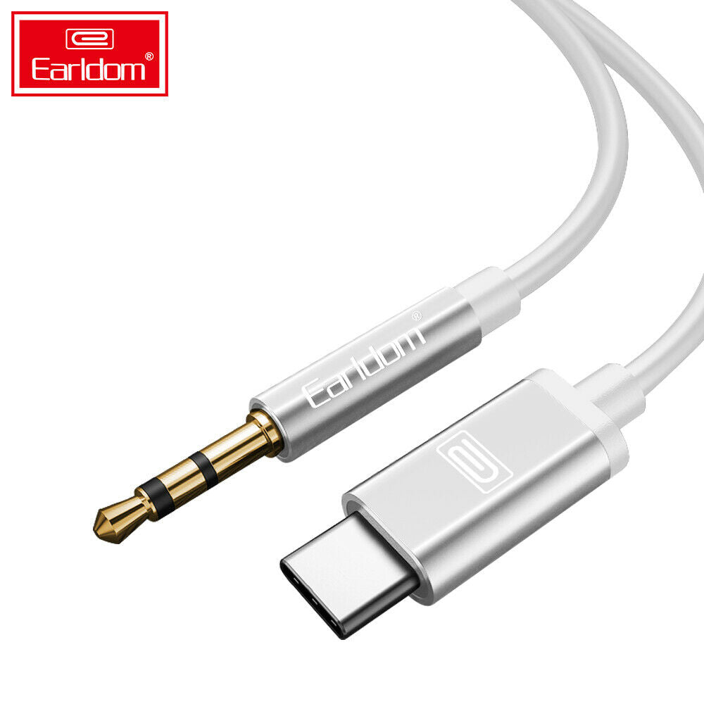 Earldom TYPE- C to 3.5mm Audio Aux Cable 3.5mm Male to USB-C Headphone Car Cable