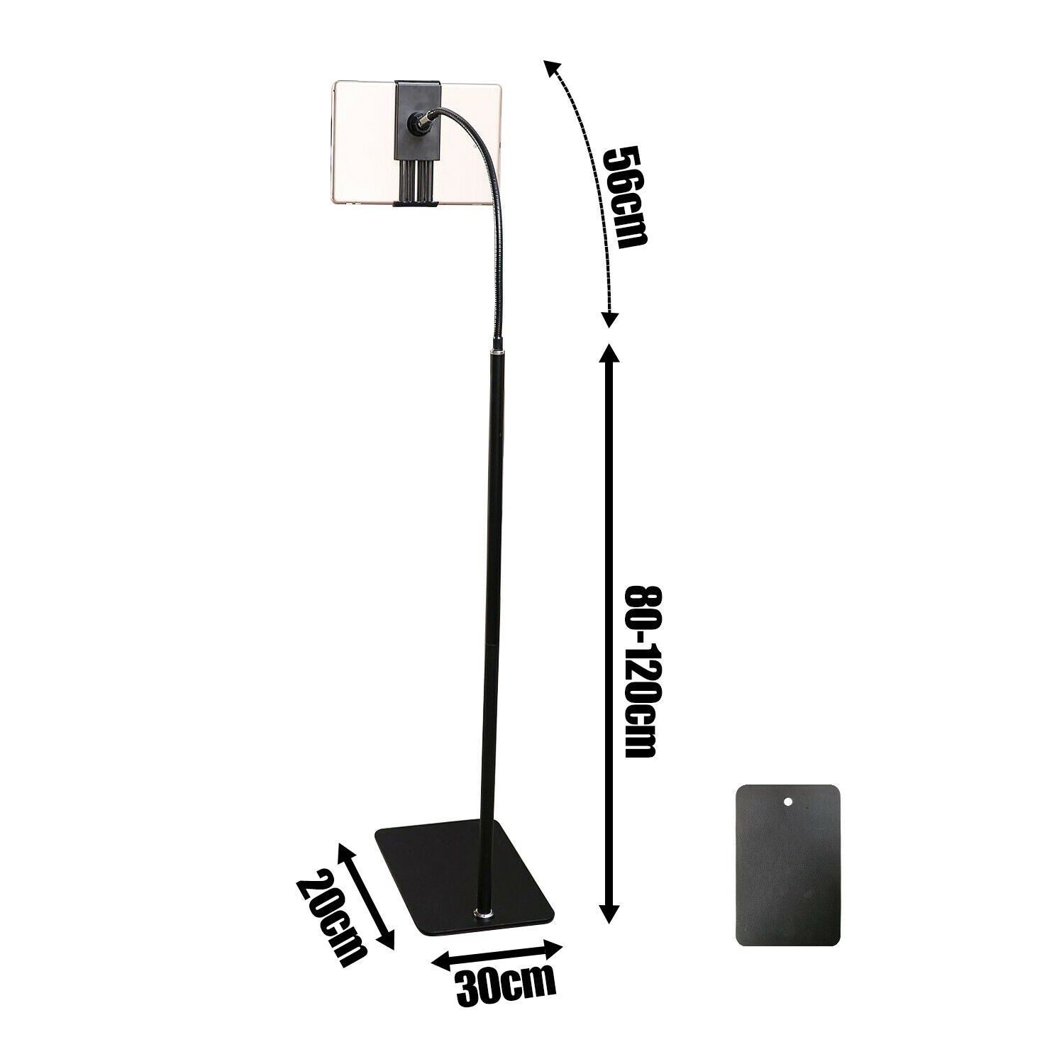 iTEQ Adjustable Iphone iPad Tablet Floor Stand Lazy Mount Holder Arm Bracket up to 9.7 inch ipad