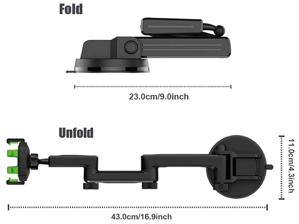 Holder for Truck Phone Holder Mount Heavy Duty Super Suction Cup and Extra Long