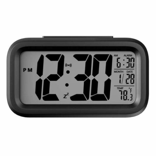 iTEQ Battery Operated LCD Display Digital Smart Alarm Clock Snooze Blight Temperature