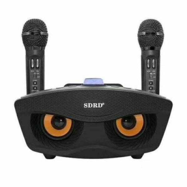 SDRD Owl Wireless Bluetooth Speaker With 2 Microphones Home Karaoke sd-306