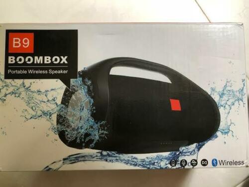 Super base waterproof.Boombox Portable Bluetooth Speaker Black unbranded