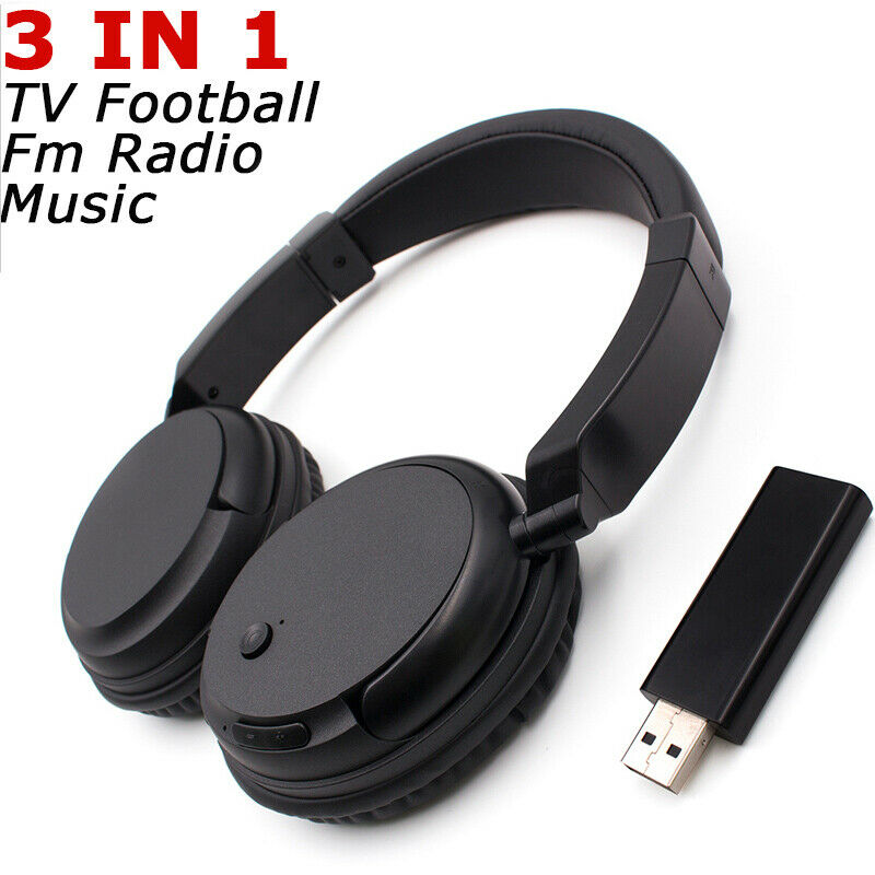 TV FM PC MP3 Headphone USB Cordless Stereo Headset Headphones Wireless Earphone