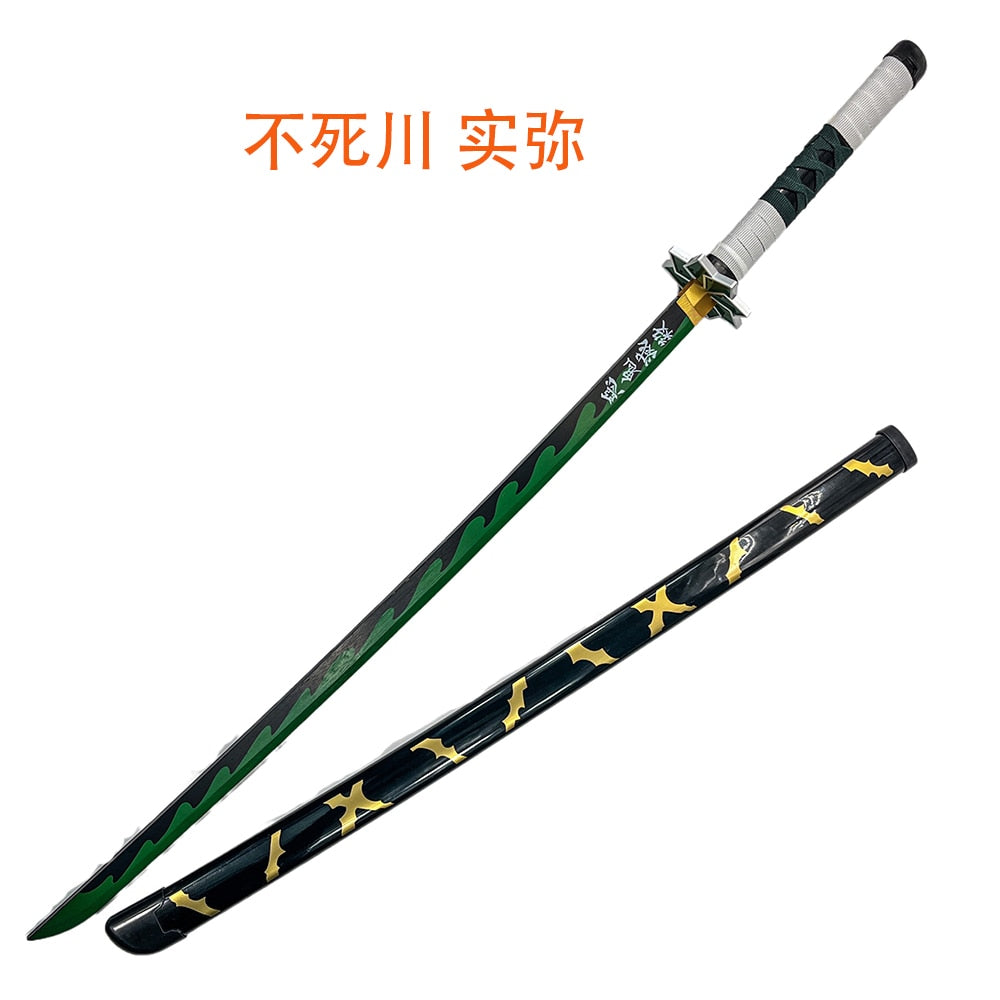 Demon Slayer Anime Wood Sword Party Cosplay Larp Sword Tanjiro Kamado 104CM