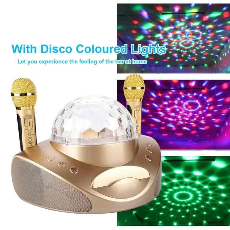 SDRD SD-308 2 in 1 Family KTV Portable Wireless Dual Microphone Bluetooth Speaker