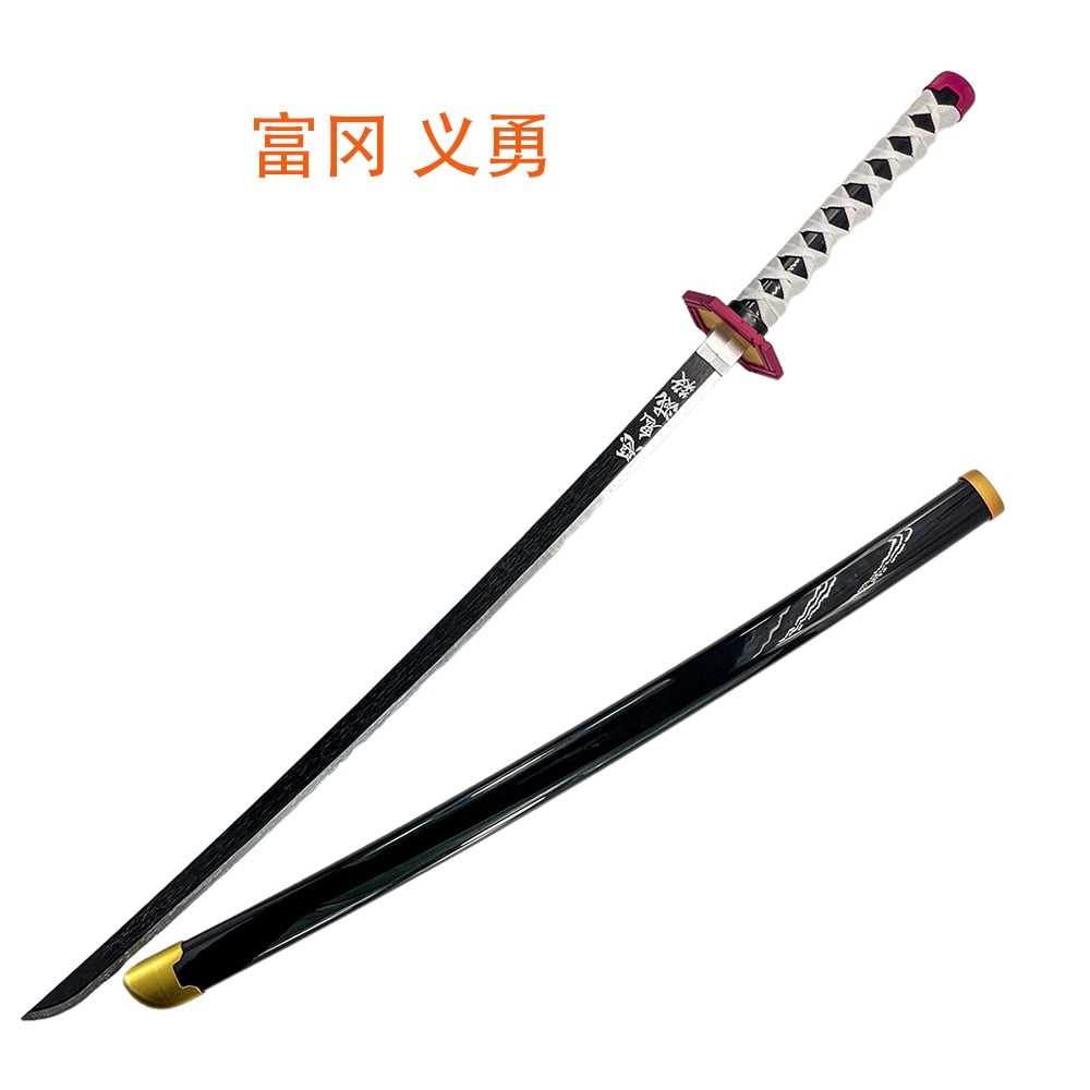 Demon Slayer Anime Wood Sword Party Cosplay Larp Sword Tanjiro Kamado 104CM