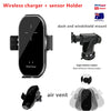 Wireless Holder Fast Charger Automatic sensor Car Mount Holder for iPhone Samsung 3 IN 1