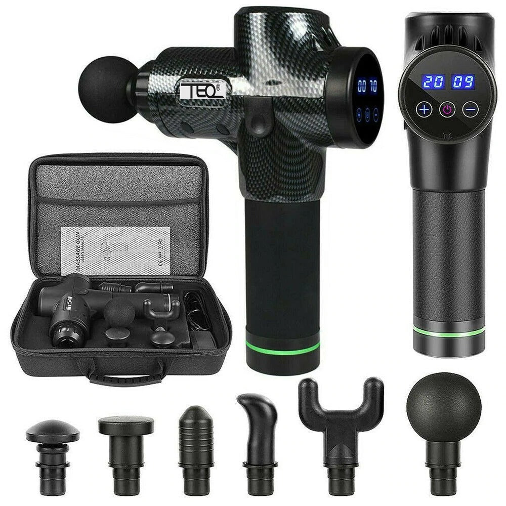 NEW Super High Power 30 Speed XL Massage Gun 6 Heads Muscle  with Carry Case Bag