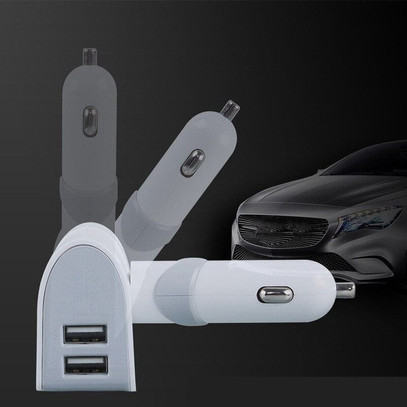 Aoleaky Portable Multifunction Three Holes Car Cigarette Lighter Socket Dual-port USB