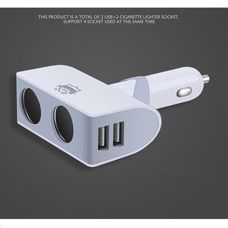 Aoleaky Portable Multifunction Three Holes Car Cigarette Lighter Socket Dual-port USB