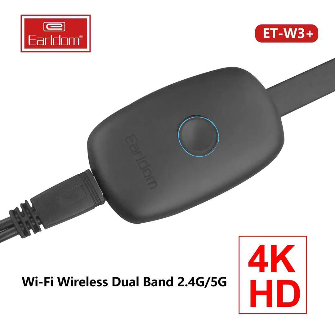 Earldom W3+ Wireless HDMI  HD 4K Resolution For Phones iPhone ipad Laptops Connecting to TVs