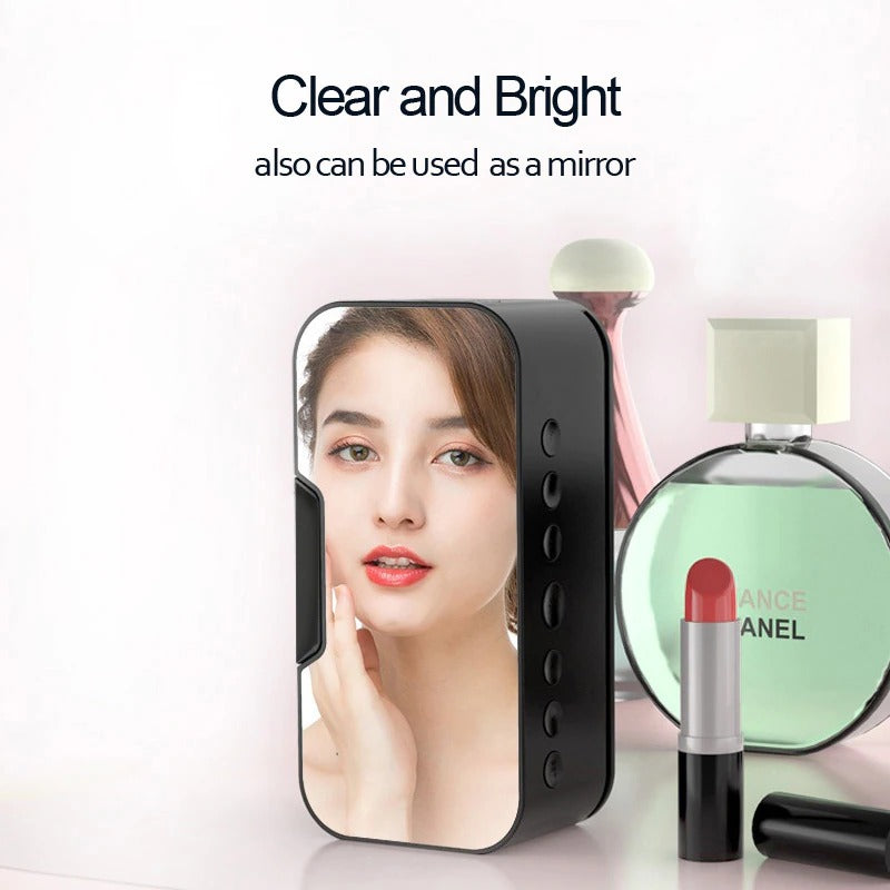 iTEQ Bluetooth Alarm Clock Mirror Card With Day Display Portable Loudspeaker Speaker