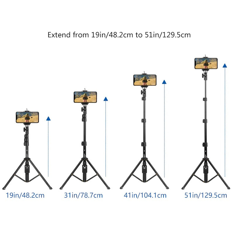 YUNTENG 1388 Aluminum Tripod Selfie Stick with Phone Holder Remote Control
