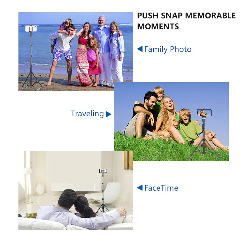 YUNTENG 1388 Aluminum Tripod Selfie Stick with Phone Holder Remote Control